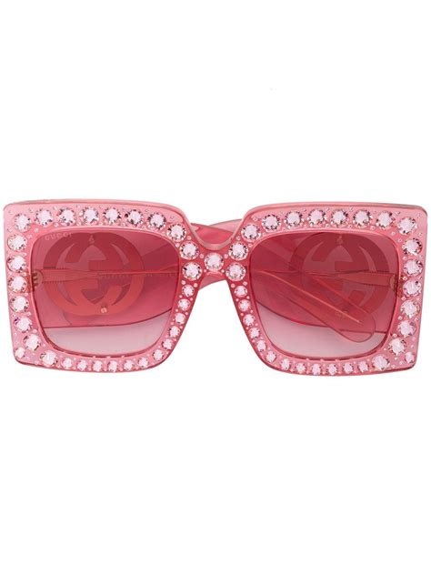 gucci hollywood forever sunglasses pink|pink gucci sunglasses with rhinestones.